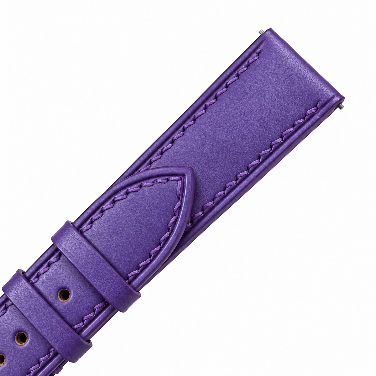 Violet Purple Swift Leather Watch Strap - two piece diagonal alt