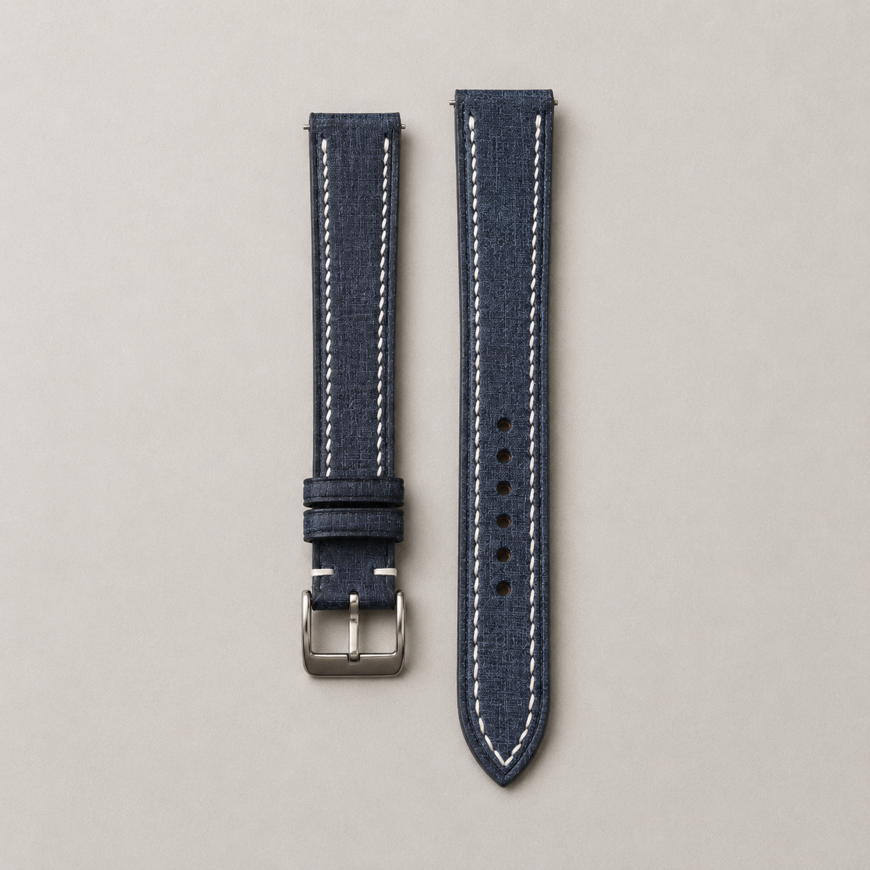 Dark Grey Babele Leather Watch Strap