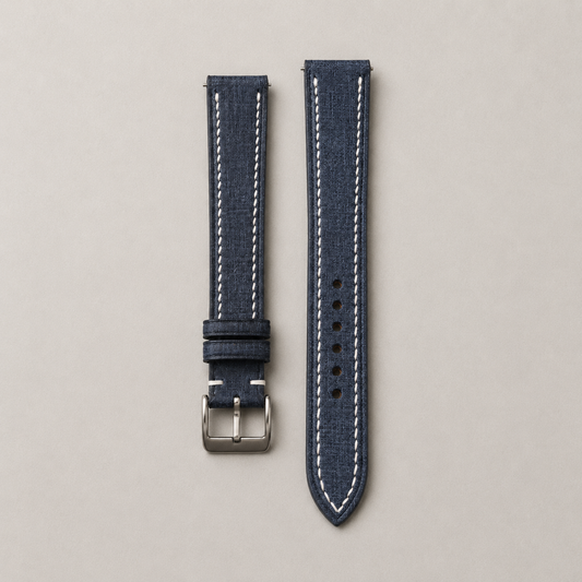 Dark Grey Babele Leather Watch Strap
