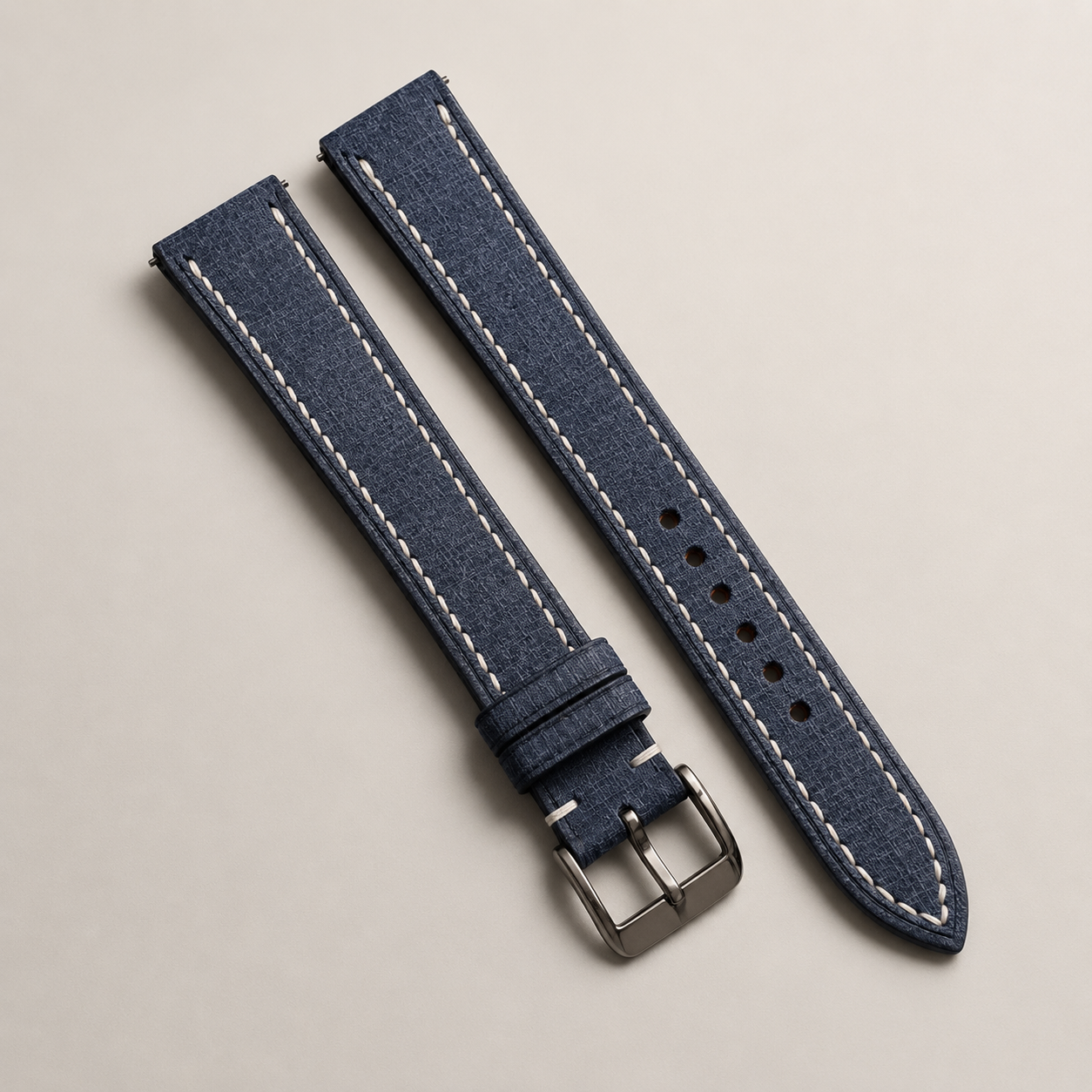 Dark Grey Babele Leather Watch Strap