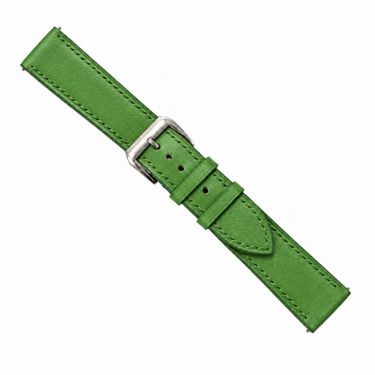 Green Swift Leather Watch Strap - two piece diagonal