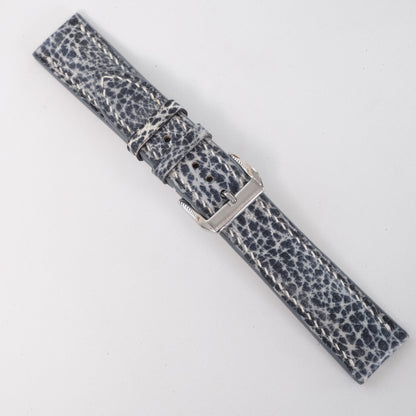 Distressed Blue Gray Italian Leather Watch Strap - Photo 5