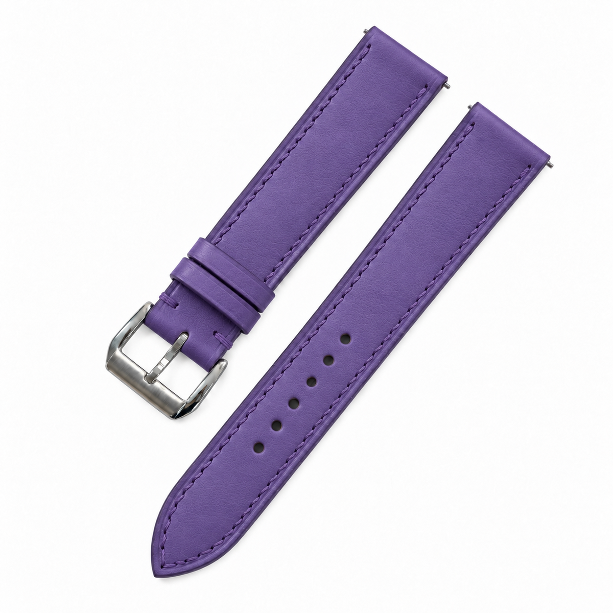 Violet Purple Swift Leather Watch Strap - two piece diagonal