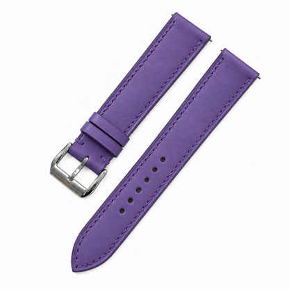 Violet Purple Swift Leather Watch Strap - two piece diagonal