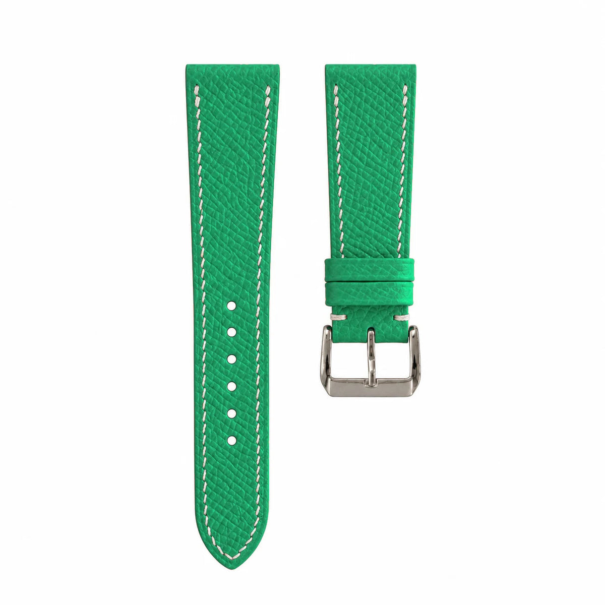 Emerald Green Epsom leather watch strap - front