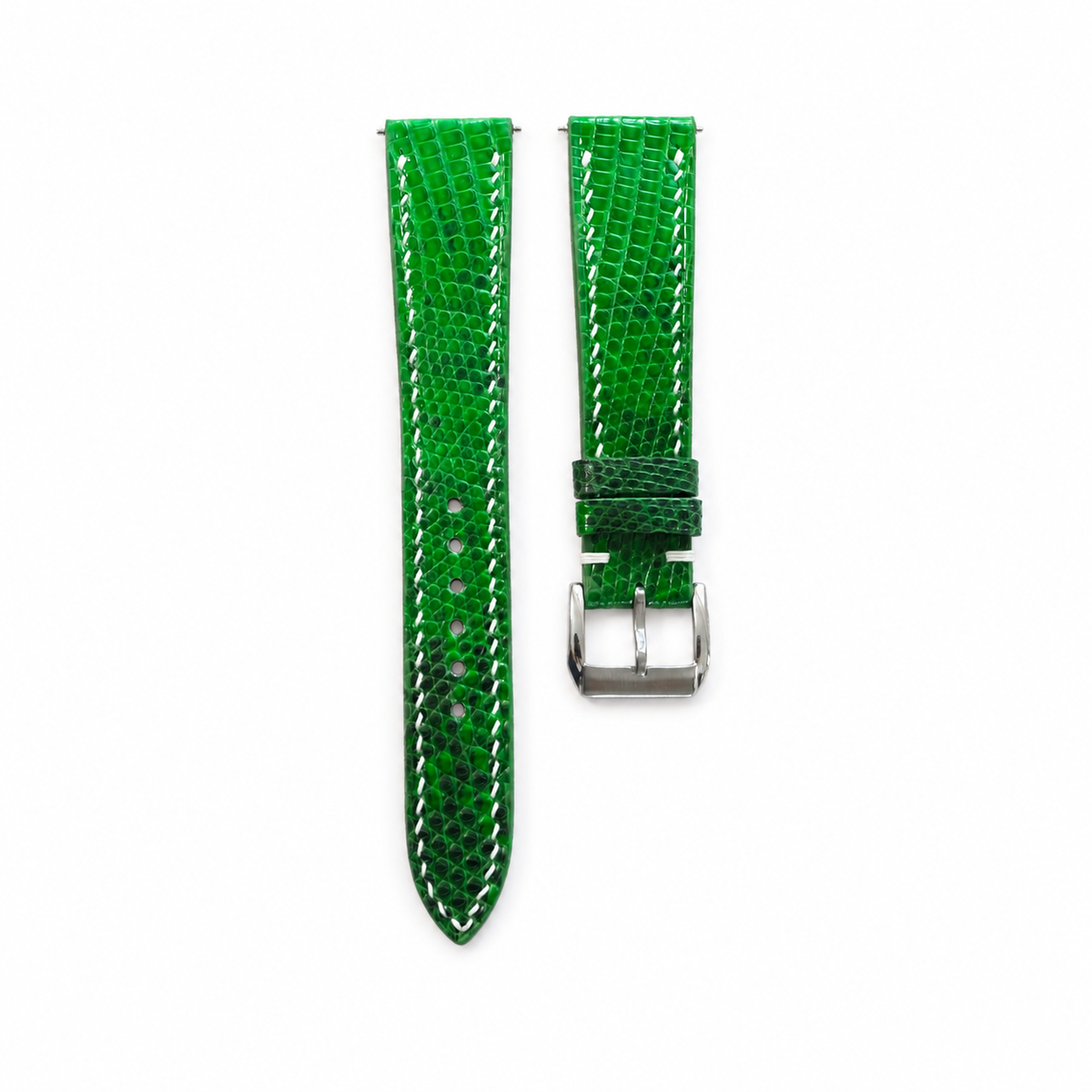 Emerald Green Lizard Leather Watch Strap - Photo 1
