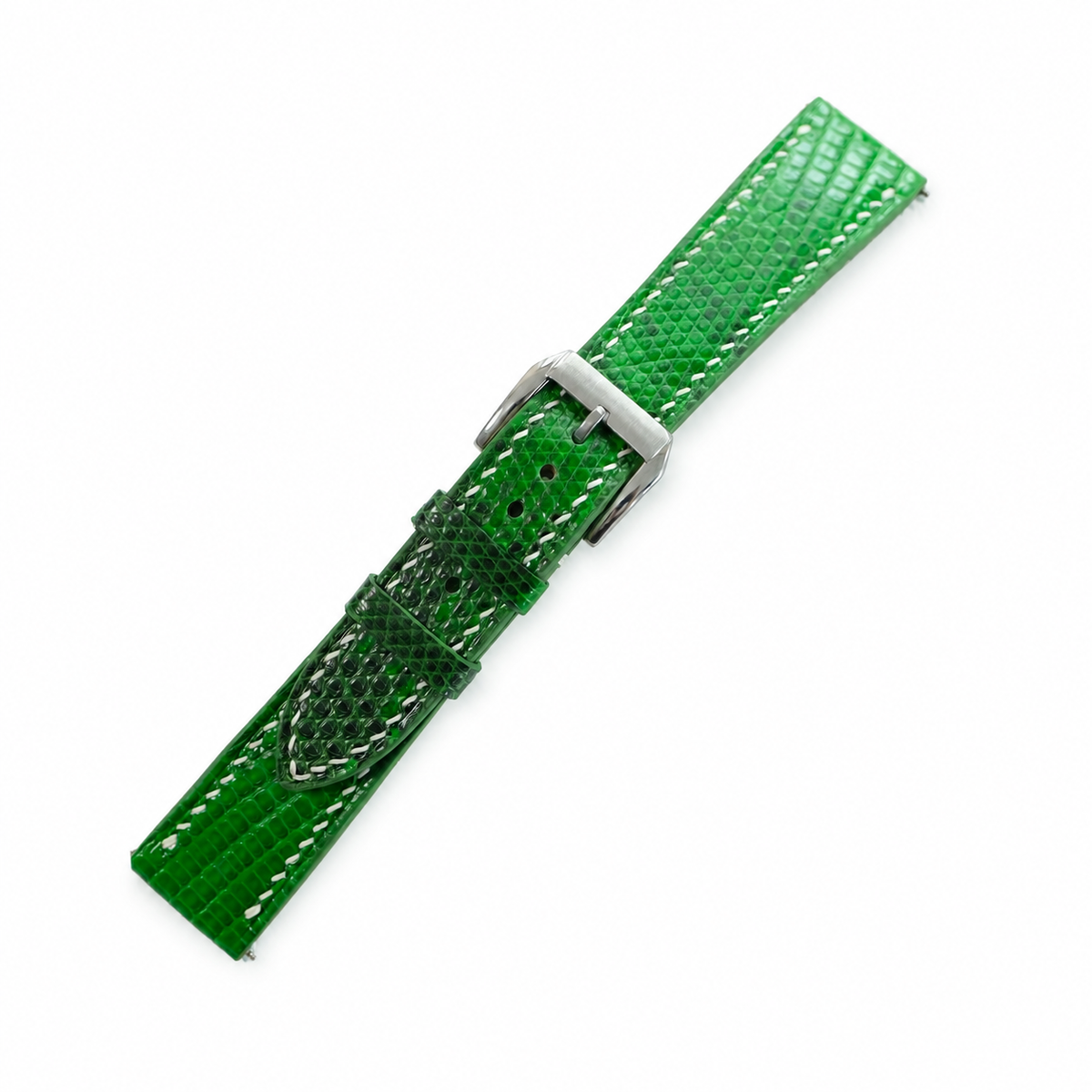 Emerald Green Lizard Leather Watch Strap - Photo 3