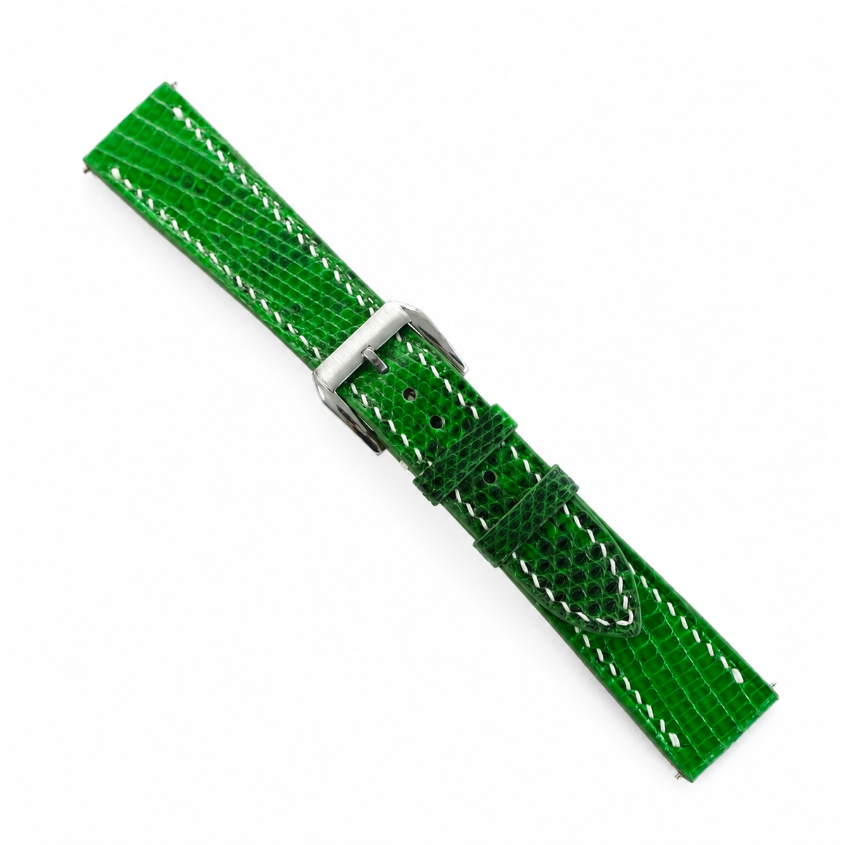 Emerald Green Lizard Leather Watch Strap - Photo 5