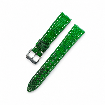 Emerald Green Lizard Leather Watch Strap - Photo 6