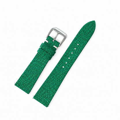 Emerald Green Stingray Leather Watch Strap - Photo 2