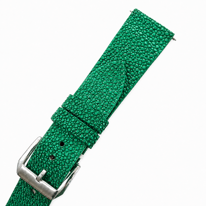 Emerald Green Stingray Leather Watch Strap - Photo 3