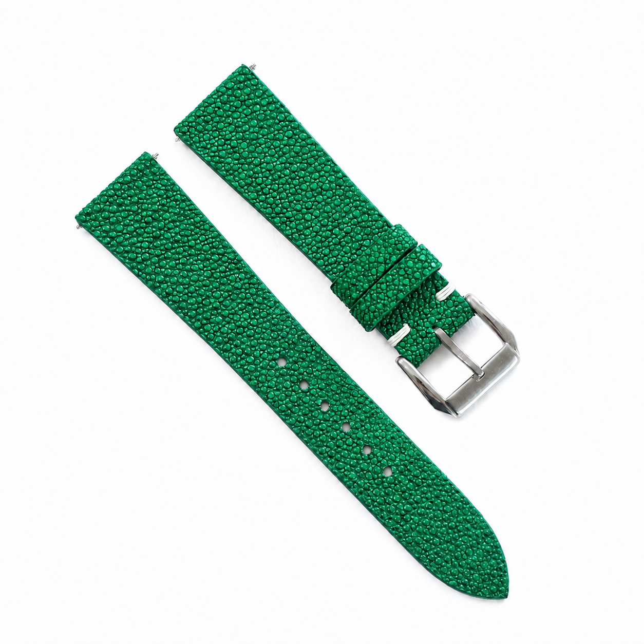 Emerald Green Stingray Leather Watch Strap - Photo 6
