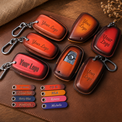 Custom Leather Key Fob Cover for Ford F-150 - View 2