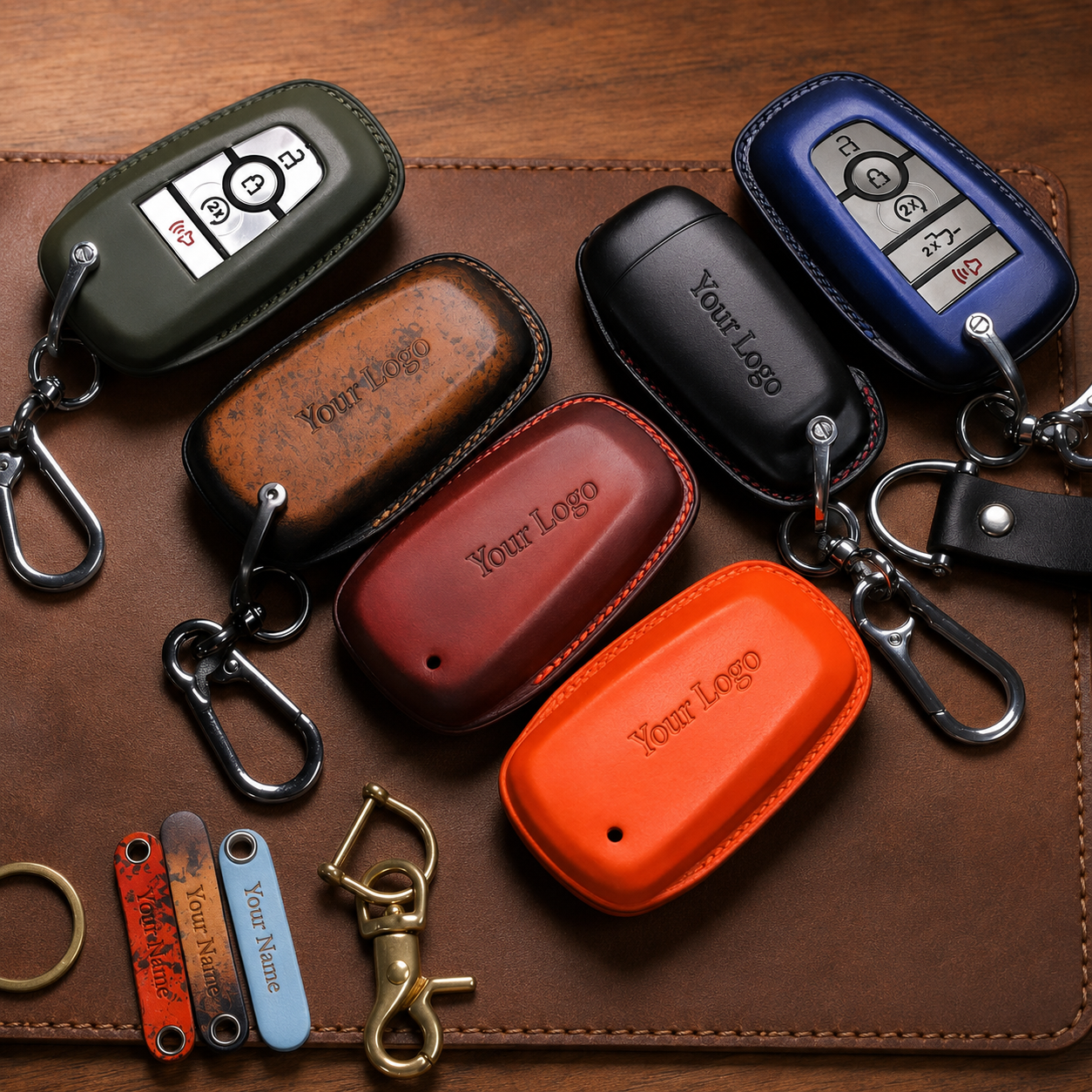 Custom Leather Key Fob Cover for Ford F-150 - View 3