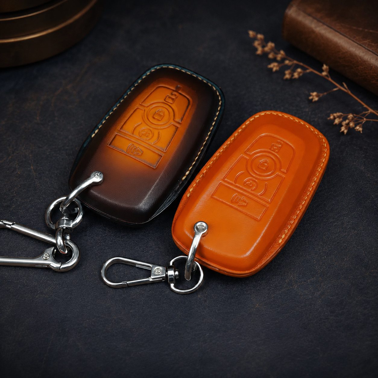 Handcrafted Leather Key Fob Cover for Ford F-150 - View 2