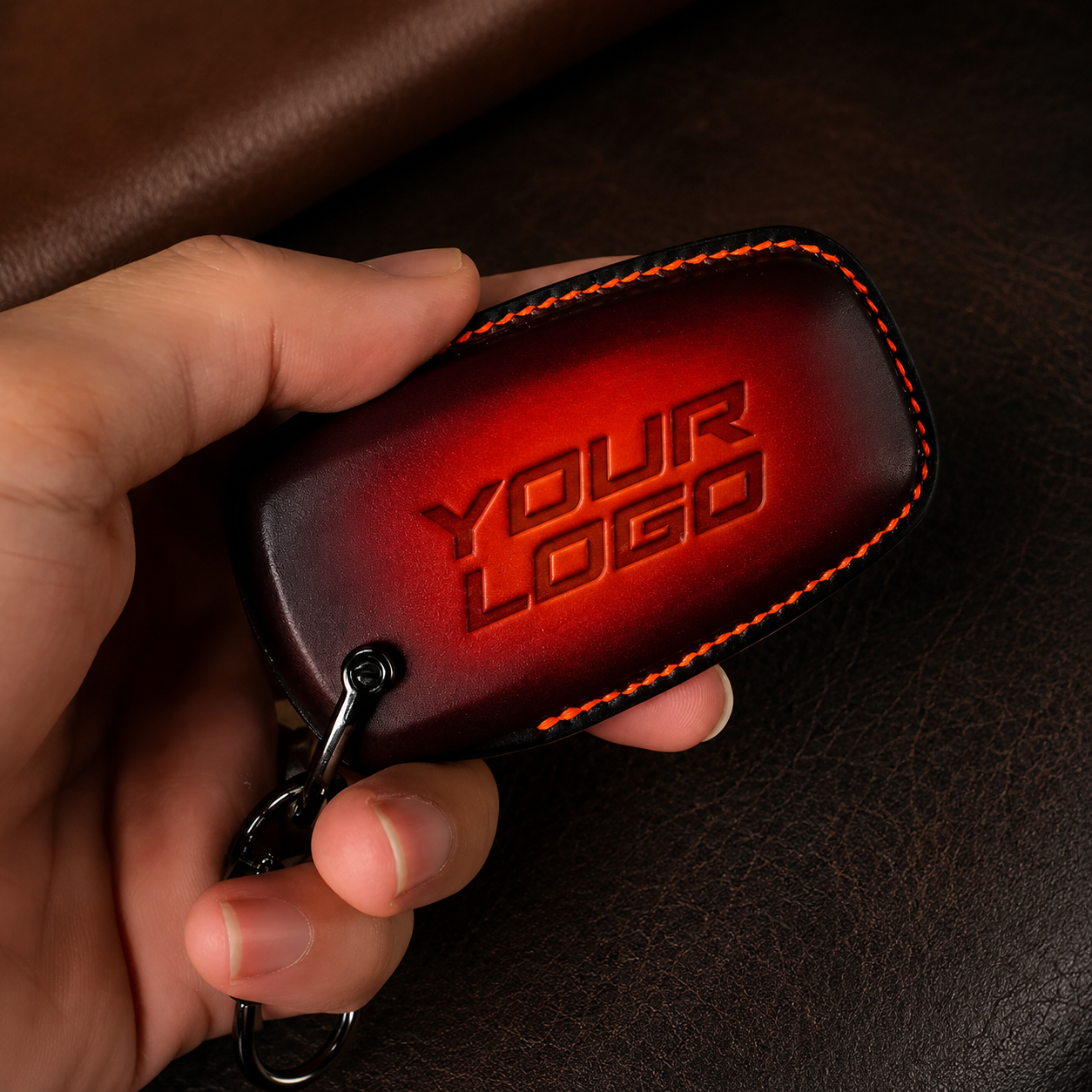 Handcrafted Leather Key Fob Cover for Ford F-150 - View 4