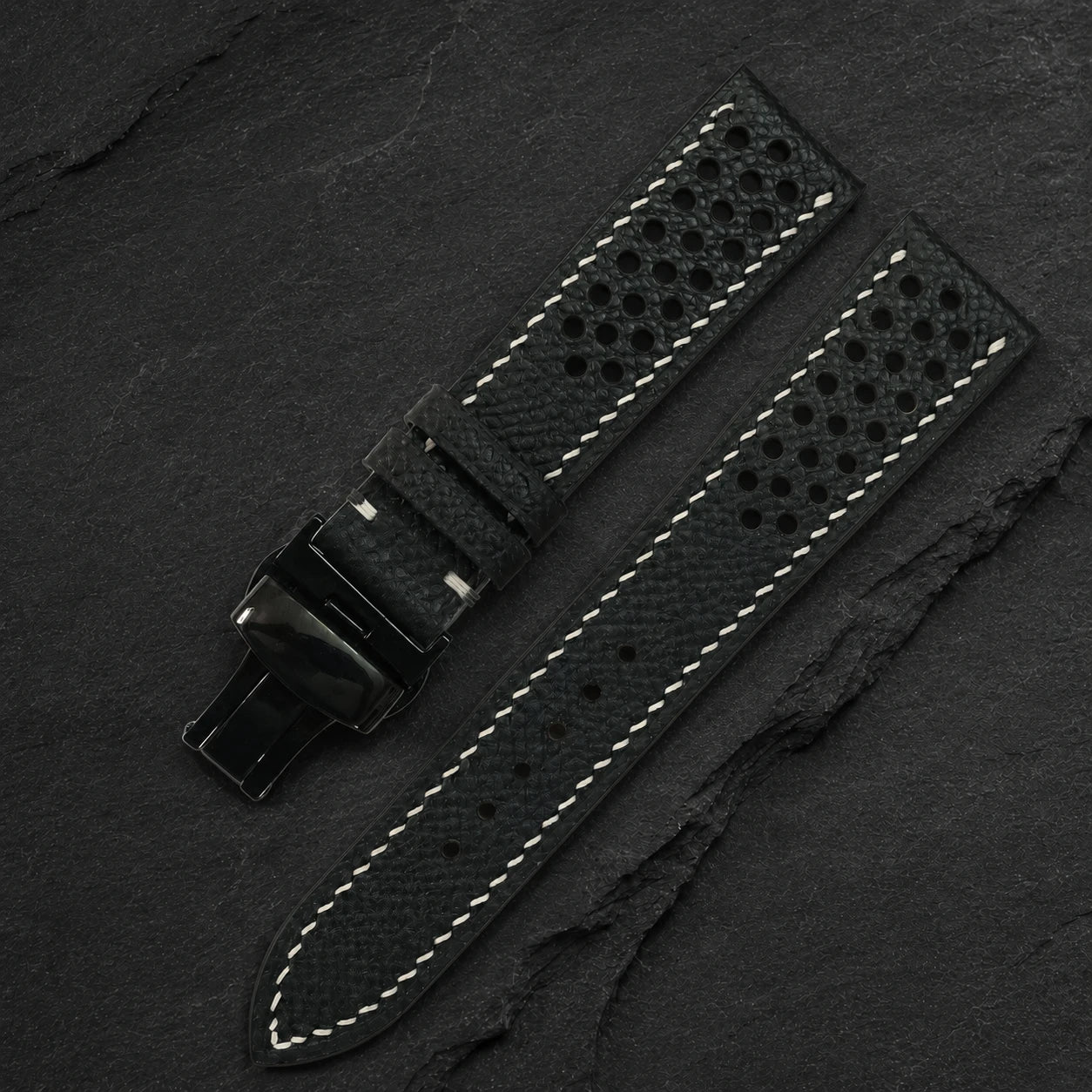 Flat Rally Small Epsom Leather Watch Strap