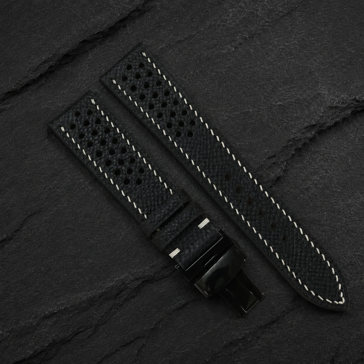 Flat Rally Small Epsom Leather Watch Strap