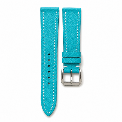 Flat Turquoise Epsom Leather Watch Strap