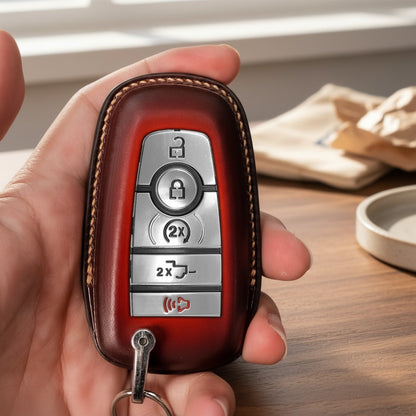 Custom Leather Key Fob Cover for Ford Maverick - Hero