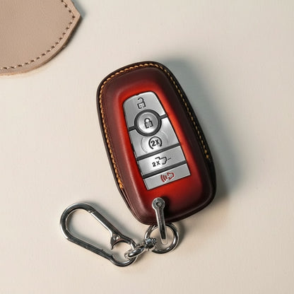 Custom Leather Key Fob Cover for Ford Maverick - View 2
