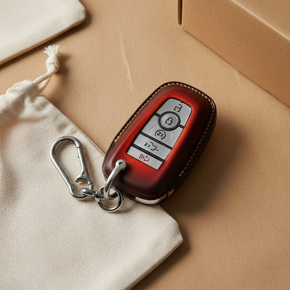 Custom Leather Key Fob Cover for Ford Maverick - View 6