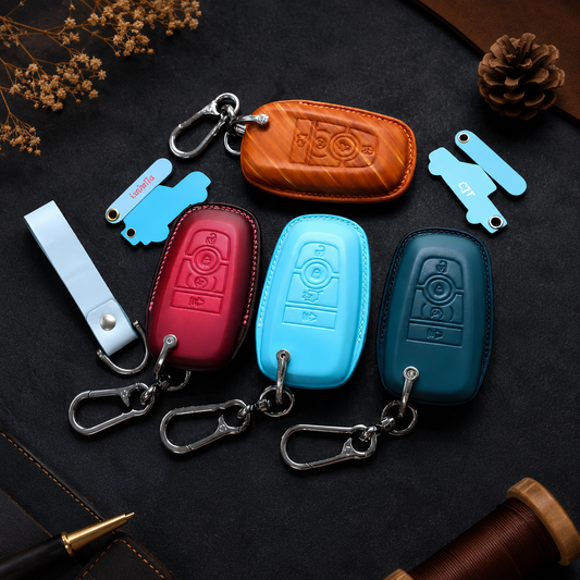 Custom Leather Key Fob Cover for Ford Trucks - Hero