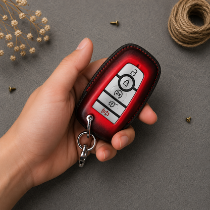Custom Leather Key Fob Cover for Ford Trucks - View 3