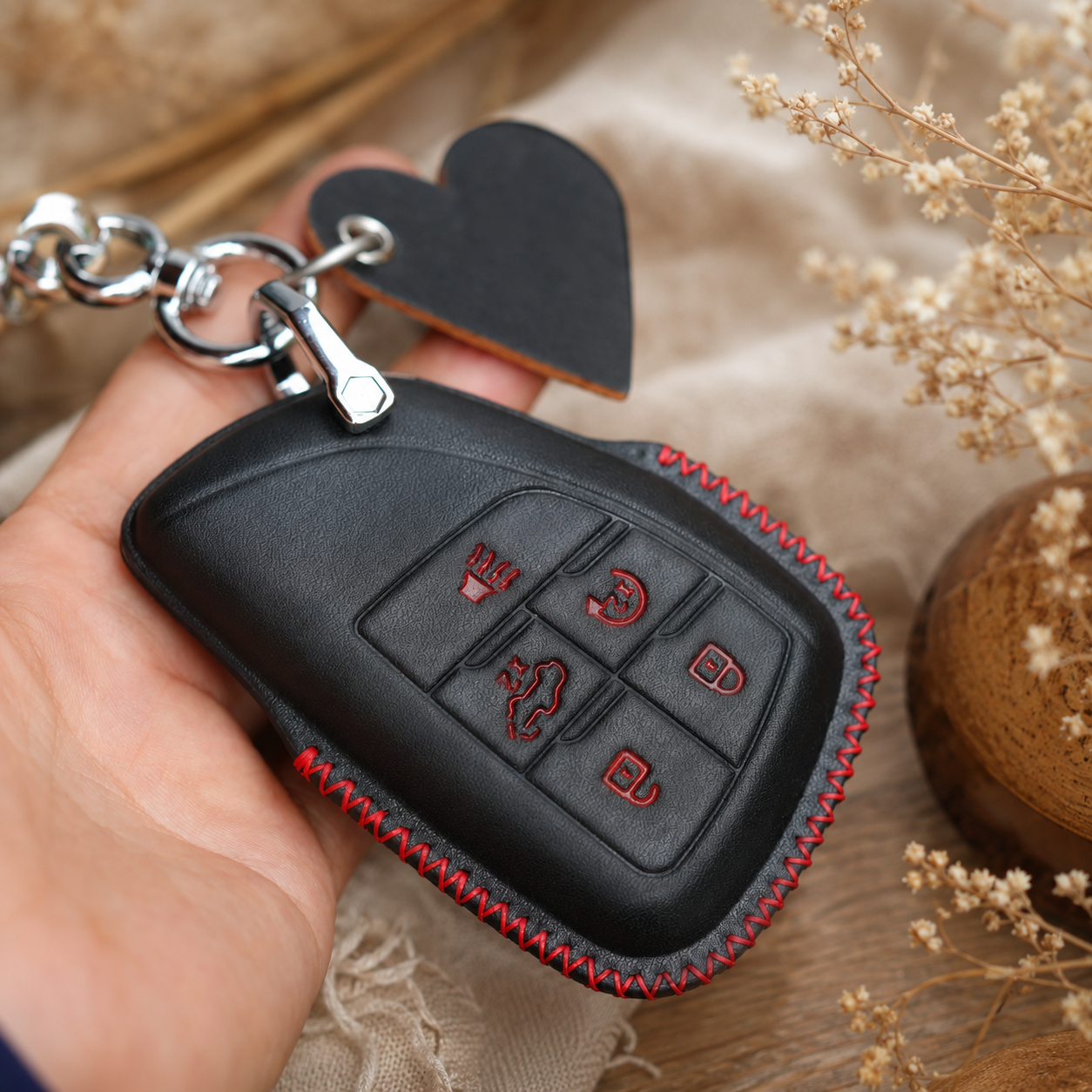 GMC AT4 smart key leather cover