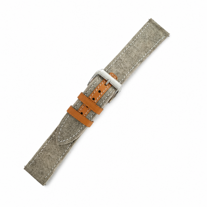 Gray Beige Sailcloth Canvas Watch Strap