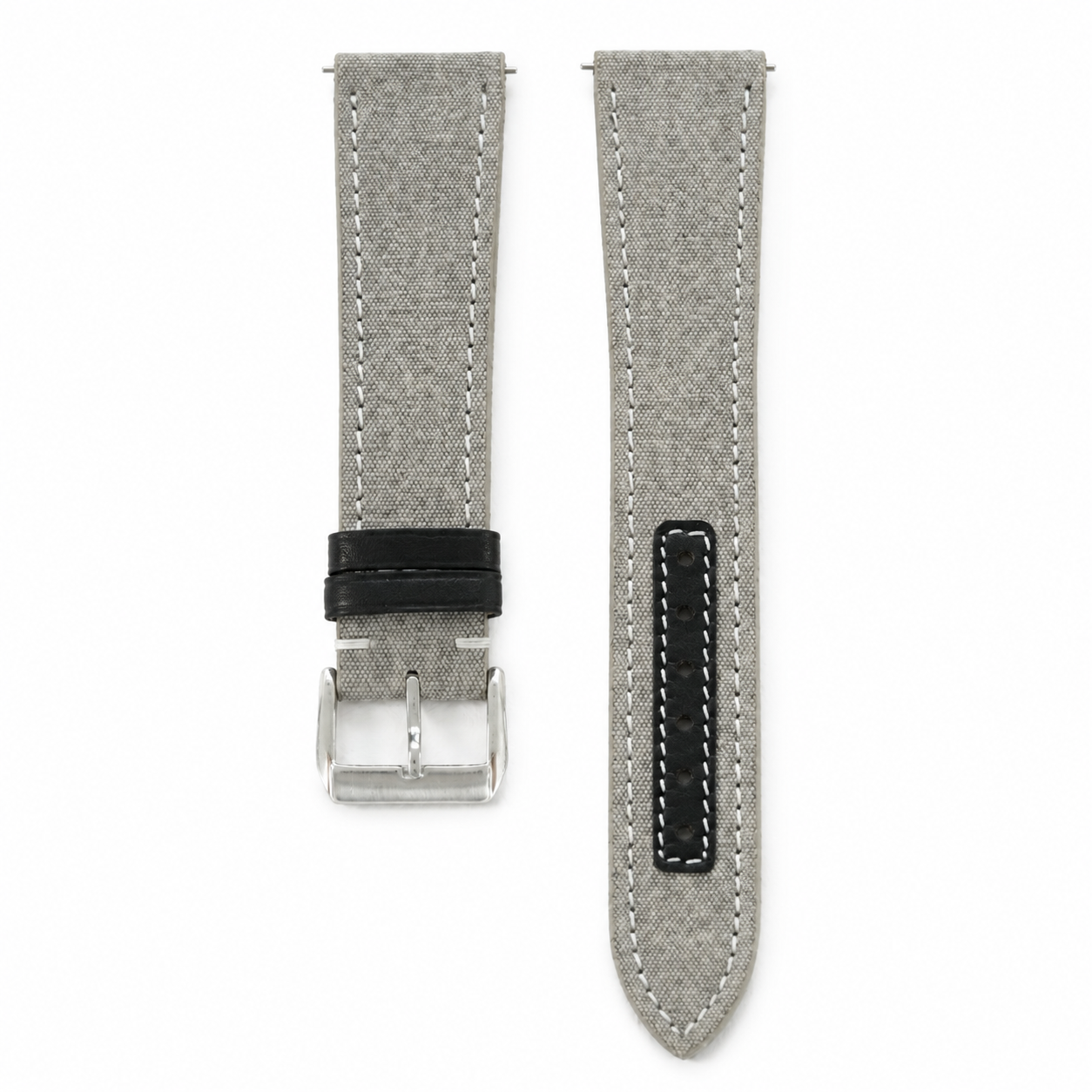 Gray Sailcloth Canvas Watch Strap