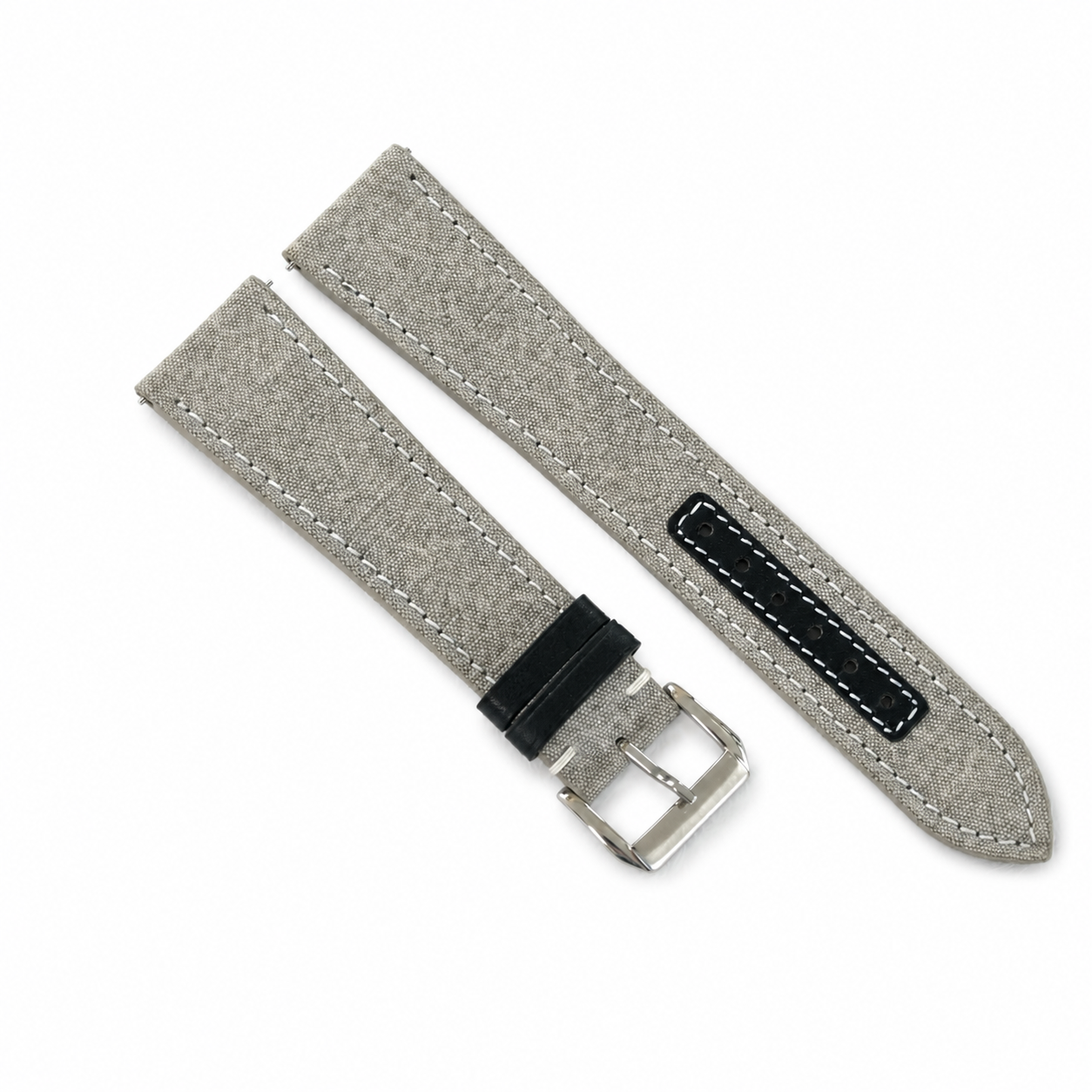 Gray Sailcloth Canvas Watch Strap