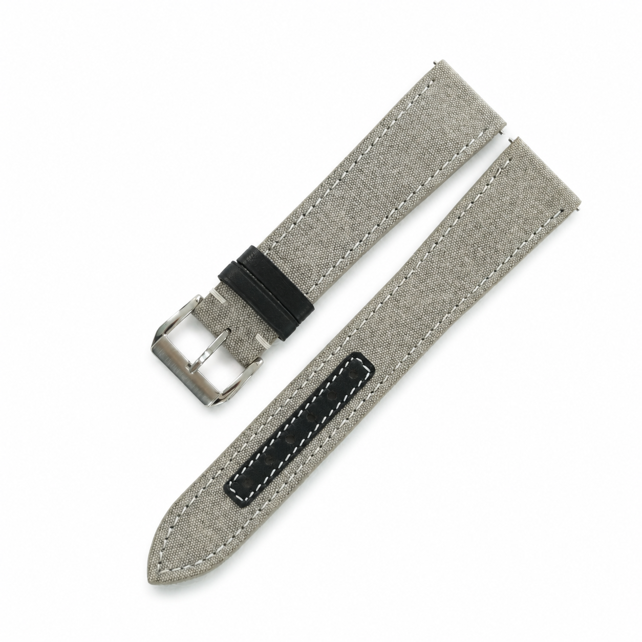 Gray Sailcloth Canvas Watch Strap