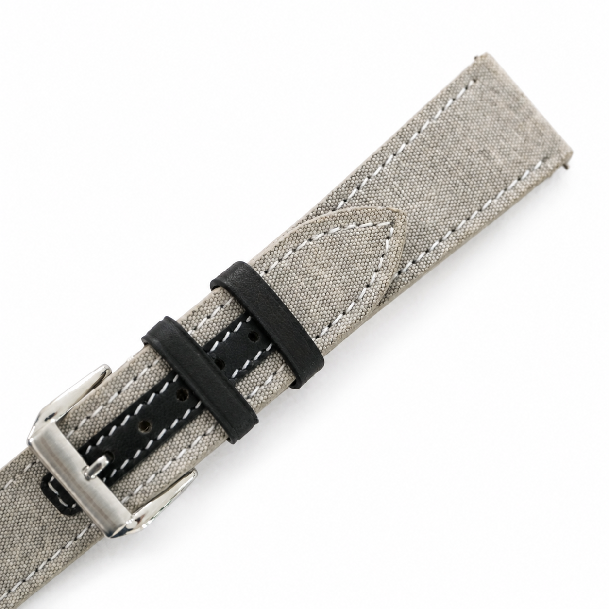 Gray Sailcloth Canvas Watch Strap