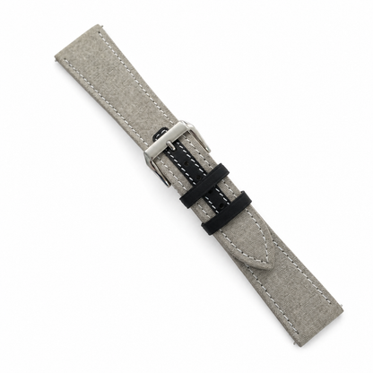 Gray Sailcloth Canvas Watch Strap