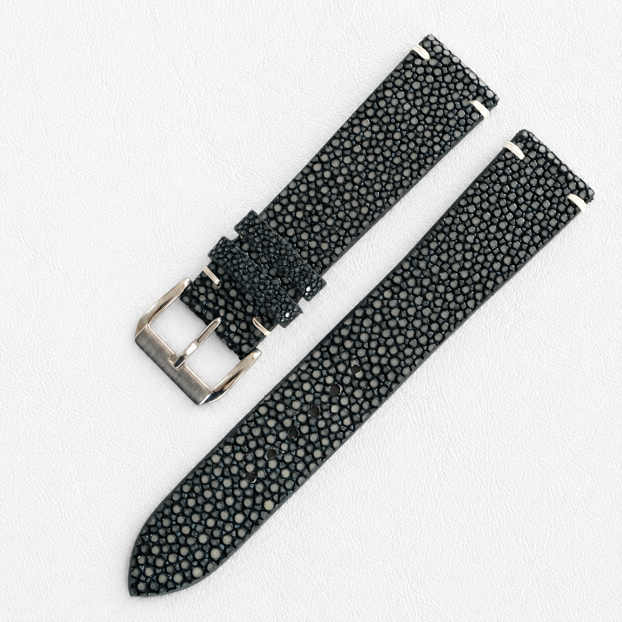 Gray Stingray Leather Watch Strap