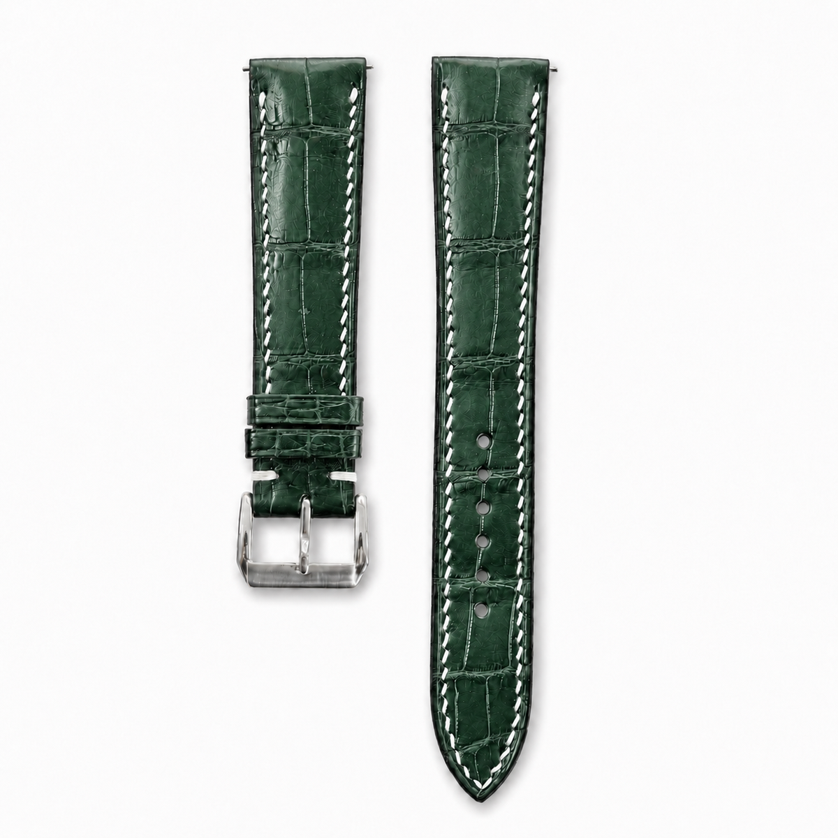 Green Alligator Leather Watch Strap - Photo 1