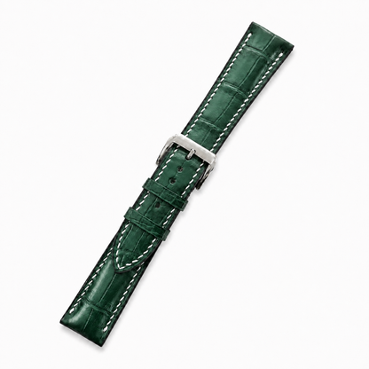 Green Alligator Leather Watch Strap - Photo 3