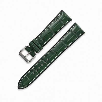 Green Alligator Leather Watch Strap - Photo 4