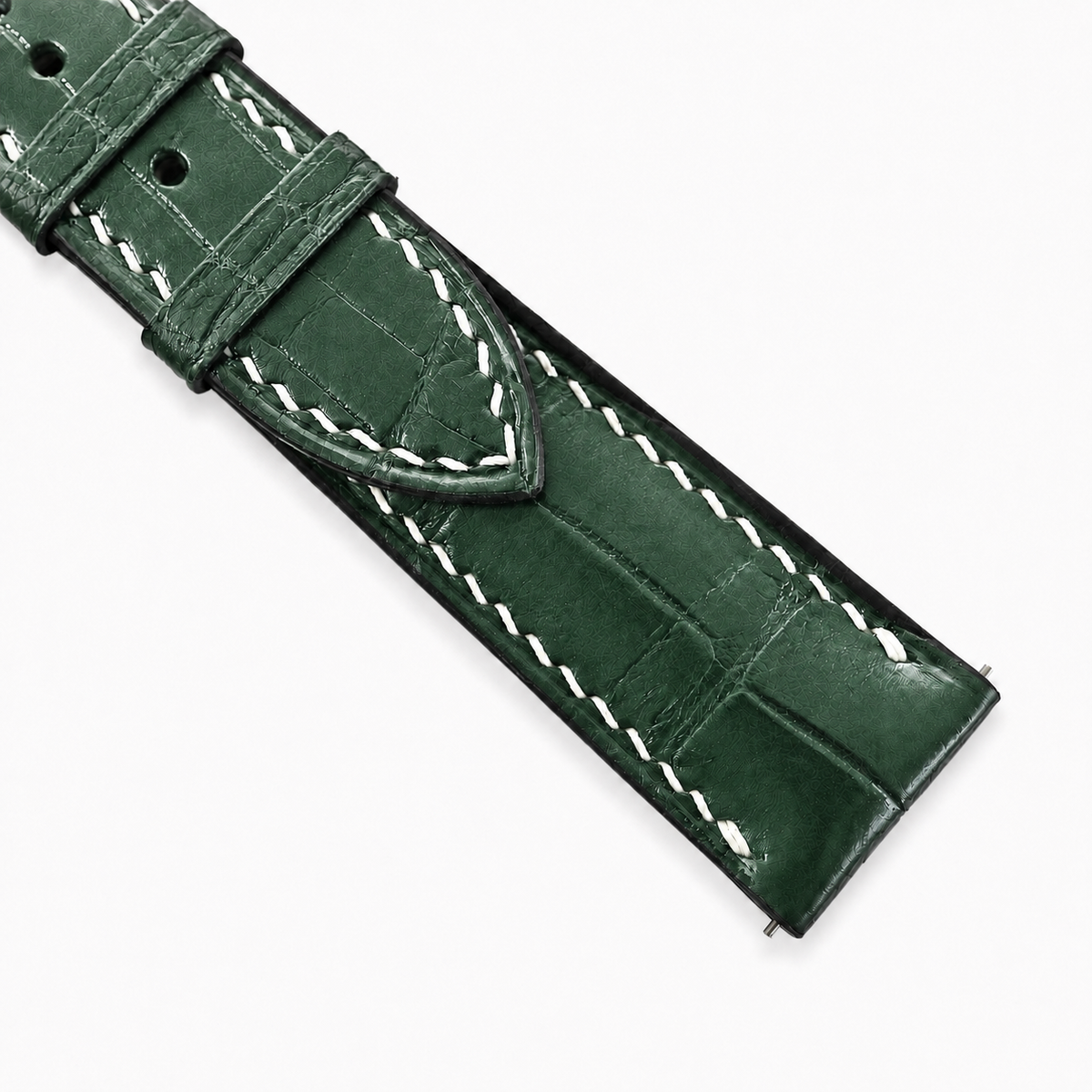 Green Alligator Leather Watch Strap - Photo 5