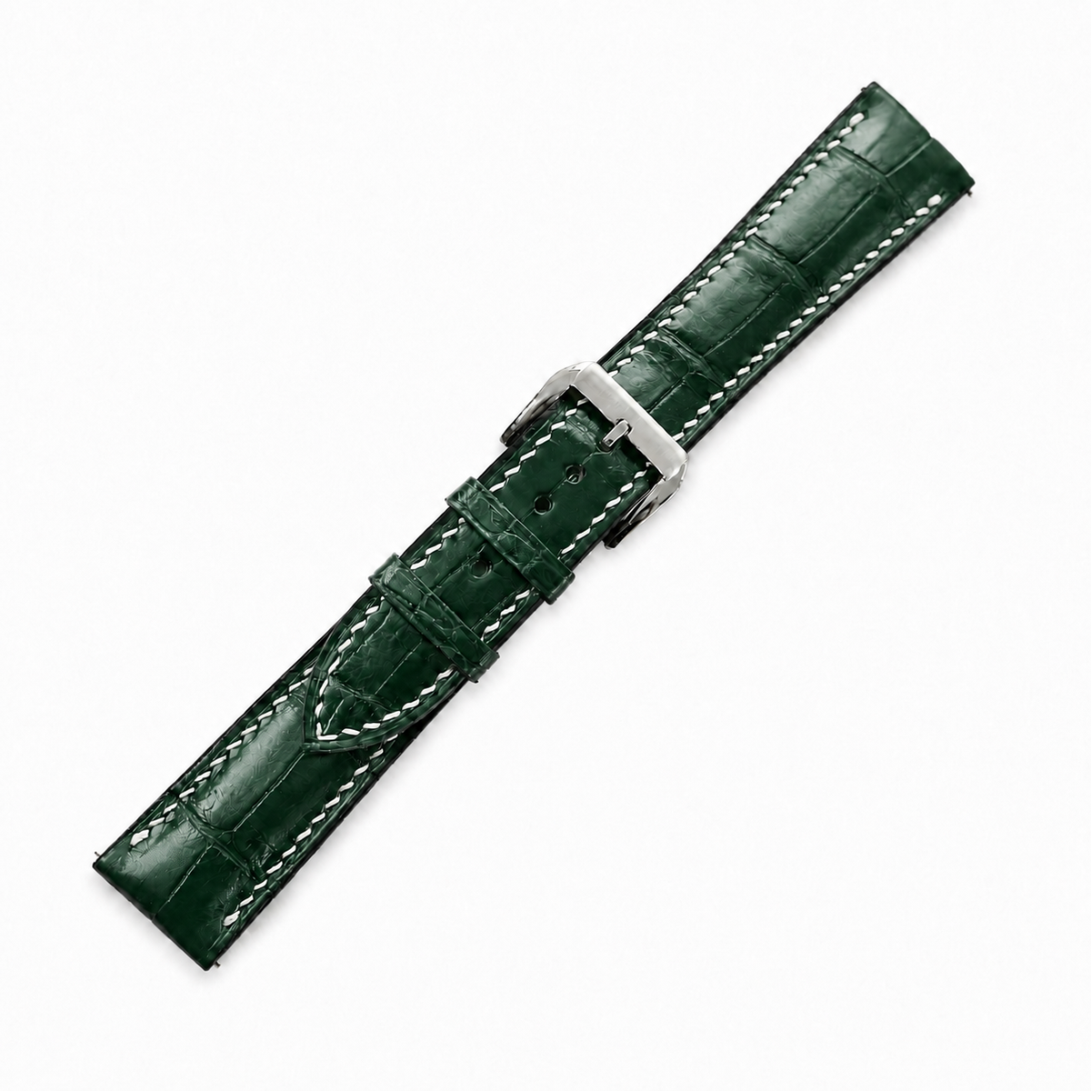 Green Alligator Leather Watch Strap - Photo 6