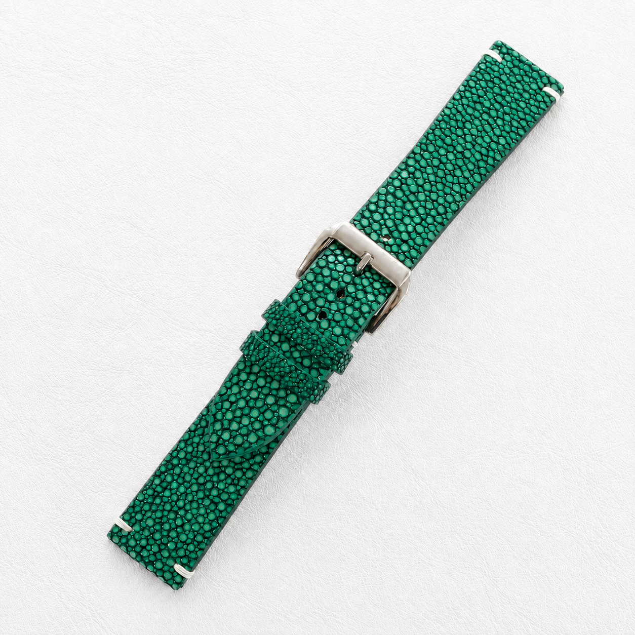 Green Stingray Leather Watch Strap - Photo 2