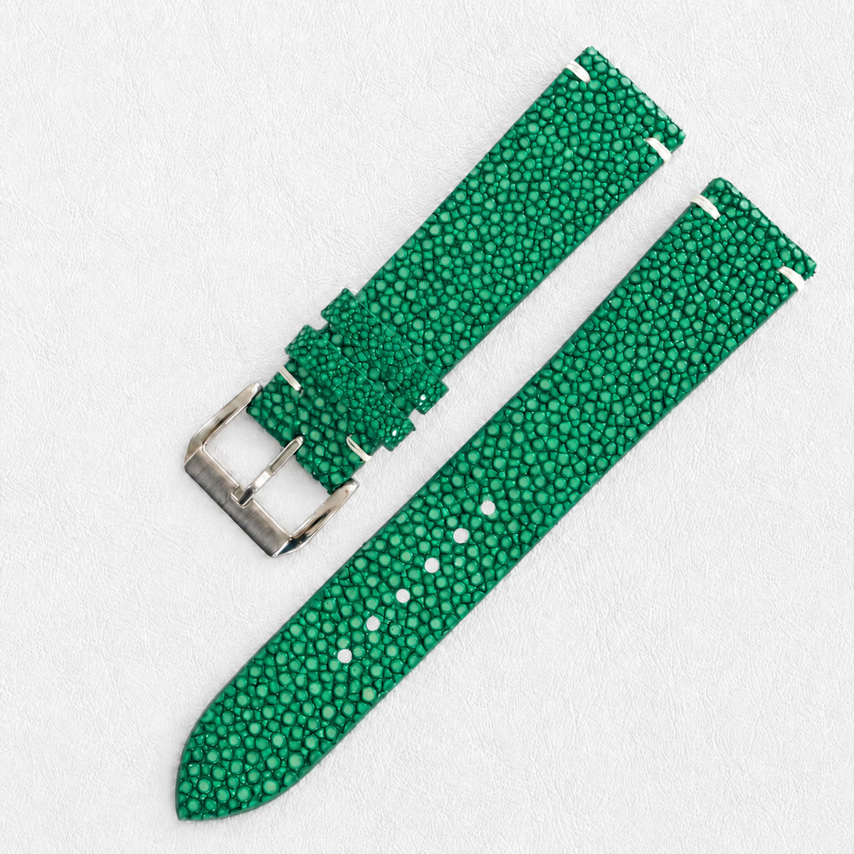 Green Stingray Leather Watch Strap - Photo 3