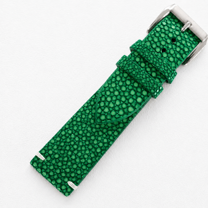 Green Stingray Leather Watch Strap - Photo 4
