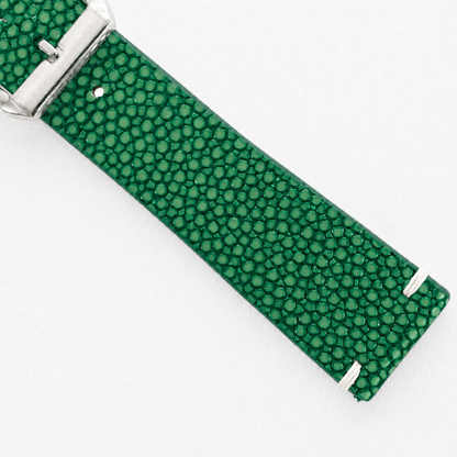 Green Stingray Leather Watch Strap - Photo 6
