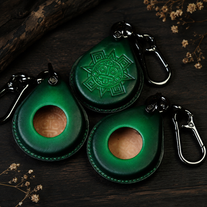 Harley-Davidson Sportster S green leather keyless fob cover