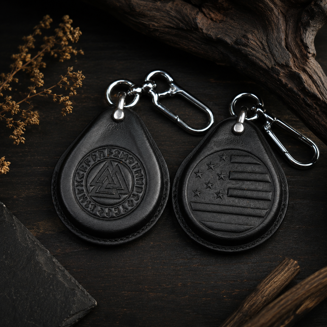 Harley-Davidson Street Glide black leather keyless fob cover