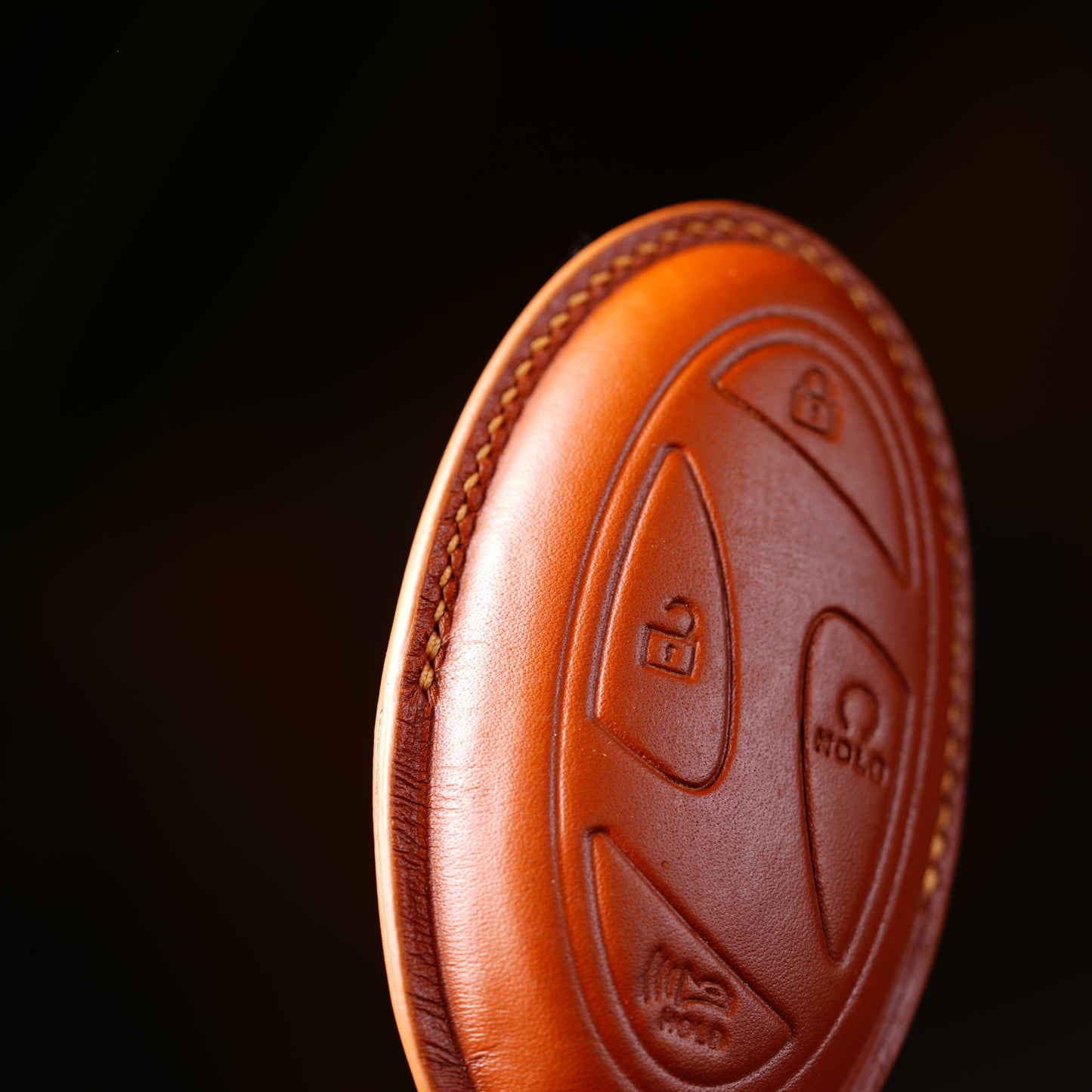 Hyundai leather key fob cover detail