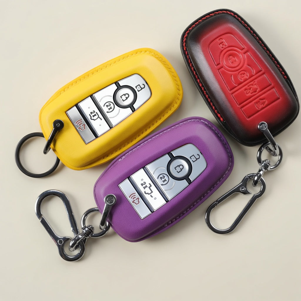 Handcrafted Leather Key Fob Cover - Compatible with Lincoln SUVs