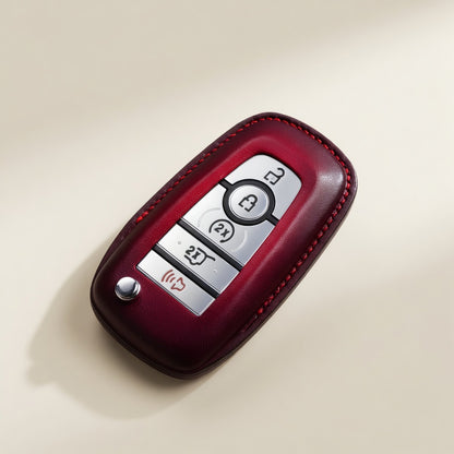 Handcrafted Leather Key Fob Cover Compatible with Lincoln Navigator, Aviator and Nautilus